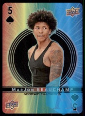 2022 UD Goodwin Champions Playing Cards 5 SPADES Marjon Beauchamp - Basketball